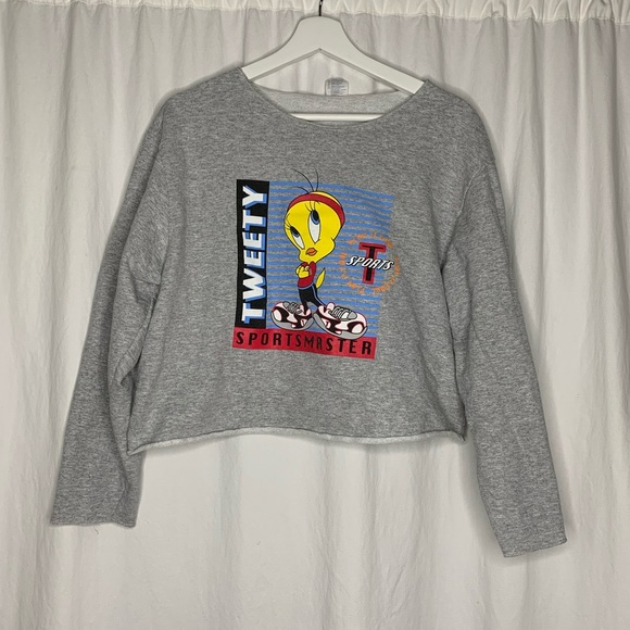 Vintage Tweety Bird Sports Master Grey Sweatshirt - Picture 2 of 4